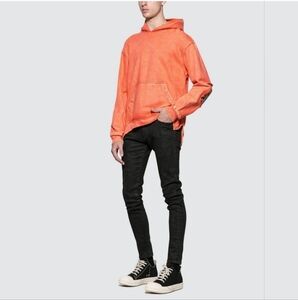 Alchemist Casual Peach Hoodie with Kangaroo Pocket And Tweed Inside Hood